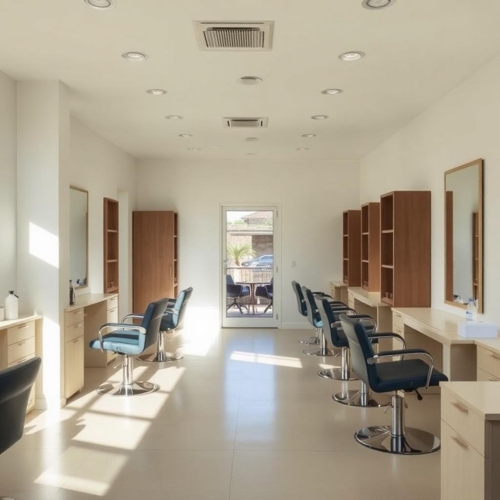 Modern salon interior in Philadelphia